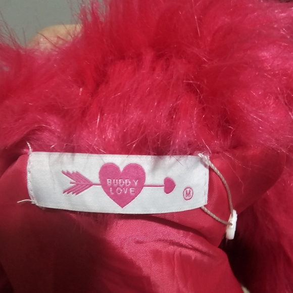 PINK FAUX FUR COAT - Picture 7 of 8